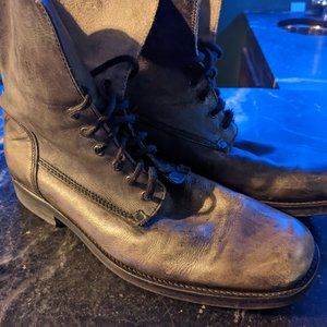 Aldo lace-up boots size 10; distressed design